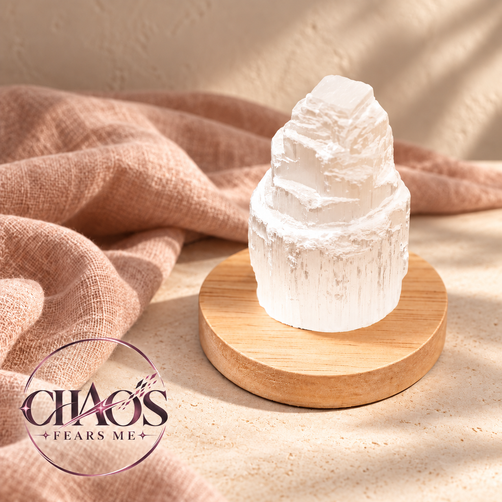 Selenite Glow Lamp – Chaos Fears Me