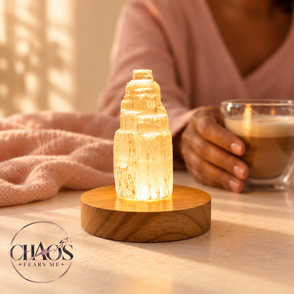 Selenite Glow Lamp – Chaos Fears Me